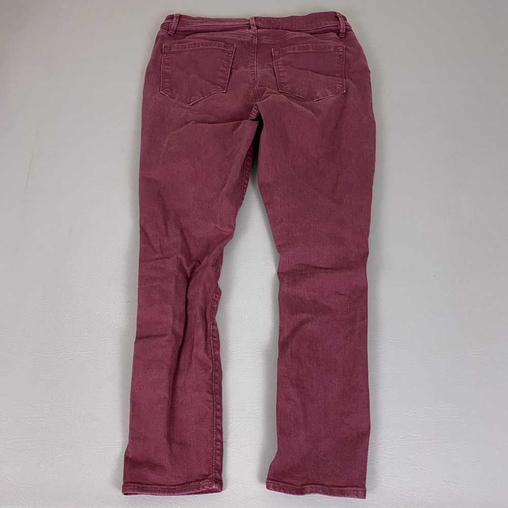 LOFT Skinny Ankle Pants Womens 30 10 Modern High Waist Burgundy Wine Red Stretch - Picture 11 of 12